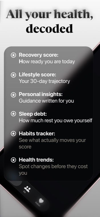 All your health, decoded — recovery, lifestyle, sleep debt, habits and trends