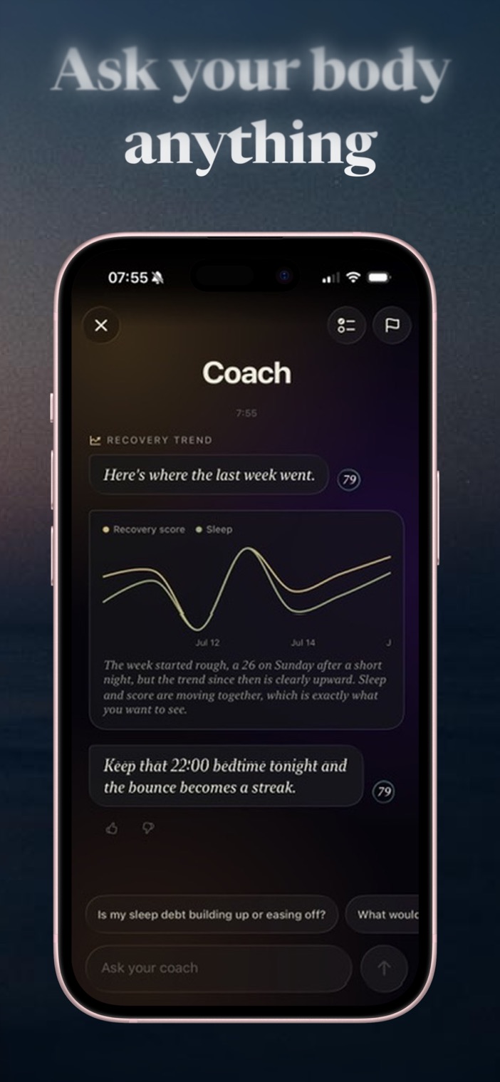 Ask your body anything — a coach that reads your recovery trend